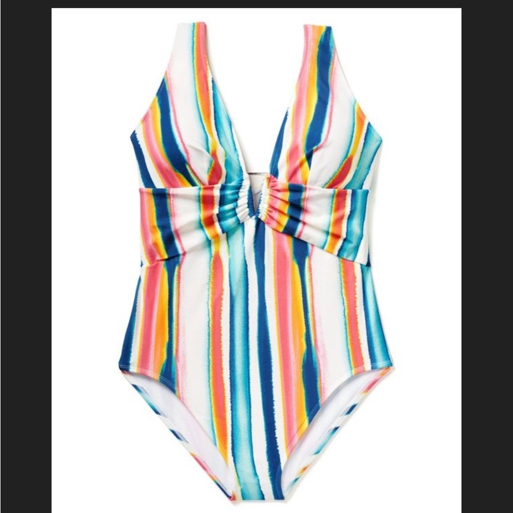NWT Adore Me OX Multicolor TIE DYE Striped Bikini